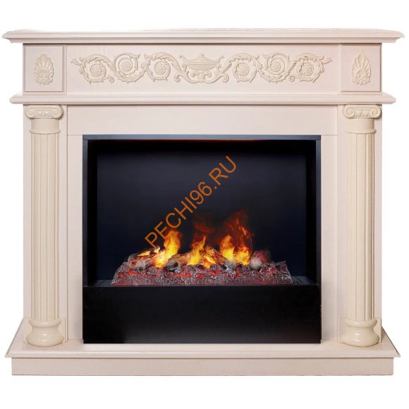 Электрокамин RealFlame Attica 25,5/26 WT с Black вставкой + 3D Cassette 630