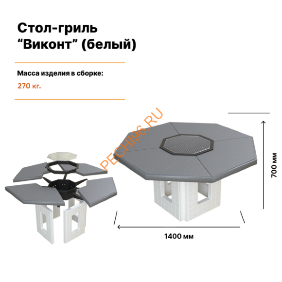 Стол-гриль Барбекю центр Виконт Кантри