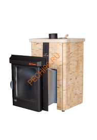 Печь банная Ферингер Квадра ПФ Окаменевшее дерево наборный