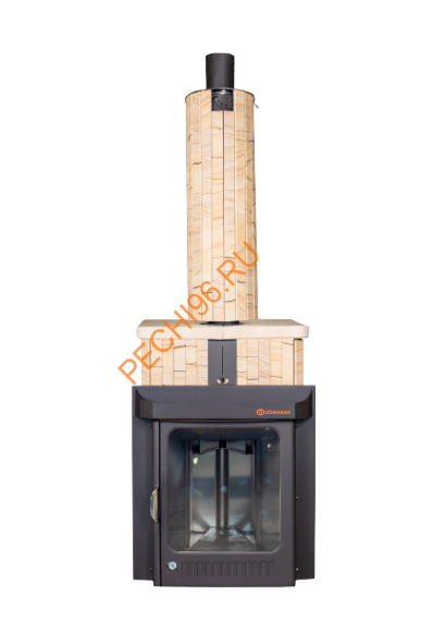 Печь банная Ферингер Квадра ПФ Окаменевшее дерево наборный