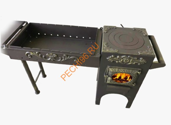 Кухня-мангал Березка ДТ-3 стекло Эксклюзив
