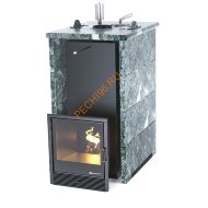 Печь банная ИзиСтим Геленджик в трёхстороннем кожухе из змеевика