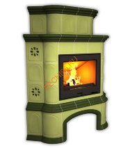 Печь-камин КимрПечь Прованс угловой двухъярусный Олива с дровником Печь-камин КимрПечь Прованс угловой двухъярусный Олива с дровником