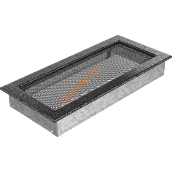 Вентиляционная решетка Kratki 37CS 170х370 мм черная/серебро Вентиляционная решетка Kratki 37CS 170х370 мм черная/серебро