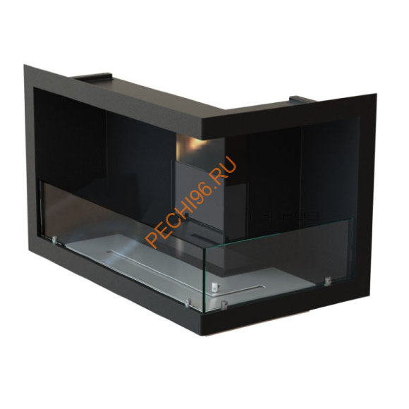 Биокамин угловой 500х800х520 мм, стемалит, стекло