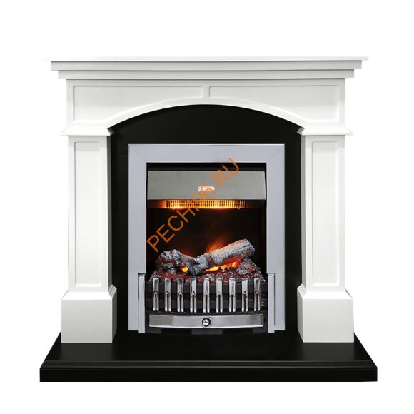 Электрокамин Dimplex Langford с очагом Danville Chrome FB2 белый с черным