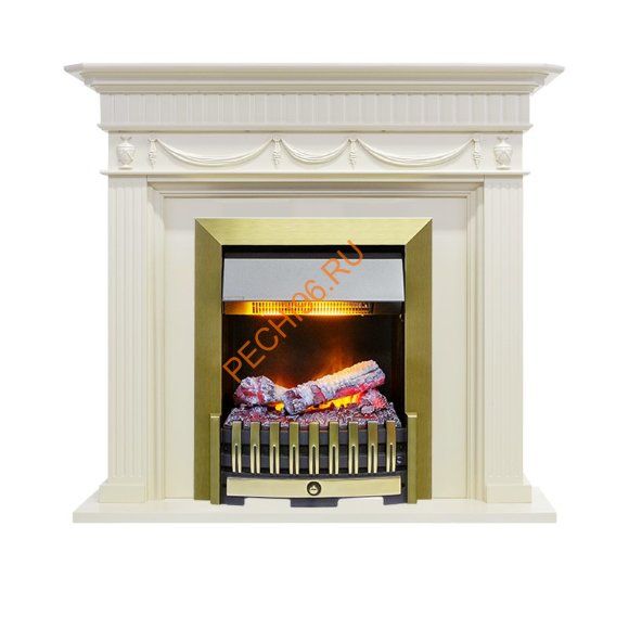 Электрокамин Dimplex Corfu с очагом Danville Antique Brass FB2 слоновая кость Электрокамин Dimplex Corfu с очагом Danville Antique Brass FB2 слоновая кость
