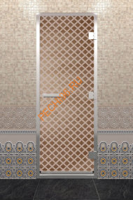 Дверь стеклянная DoorWood Хамам «Мираж» бронза, 2000х800 мм Дверь стеклянная DoorWood Хамам «Мираж» бронза, 2000х800 мм