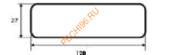 Полок ТермоОльха широкий, сорт А, 27х120х2000 мм, шт