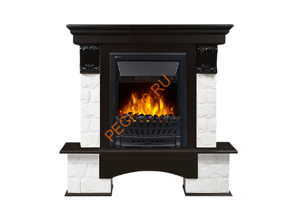 Электрокамин Electrolux Classic EFP/P-1020LS с порталом Firelight Forte Classic, камень белый, темный дуб