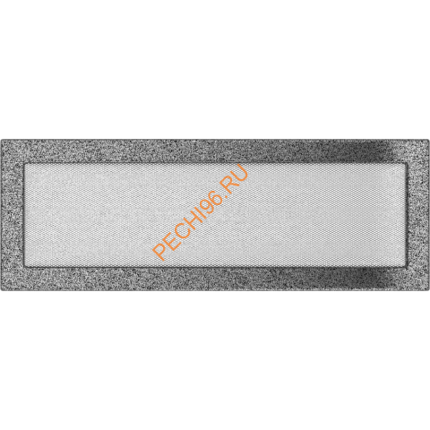 Вентиляционная решетка Kratki 49CS 170х490 мм черная/серебро