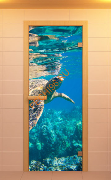 Дверьстеклянная ALDO «Водный мир» коробка береза