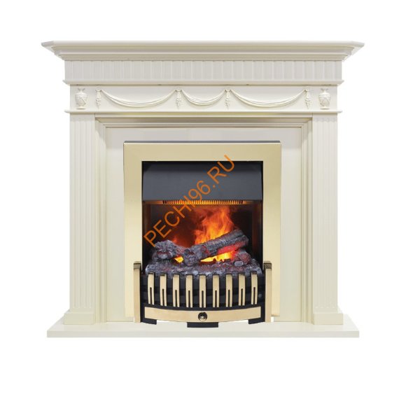 Электрокамин Dimplex Corfu с очагом Danville Brass FB2 слоновая кость