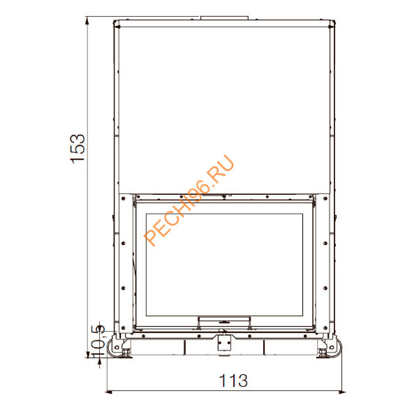 Каминная топка EdilKamin WINDO 90 N BIANCO