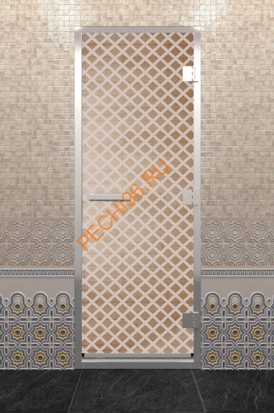 Дверь стеклянная DoorWood Хамам «Мираж» прозрачная, 1900х700 мм