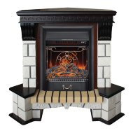 Электрокамин RealFlame Stone Corner STD AO с очагом Majestic Lux BL