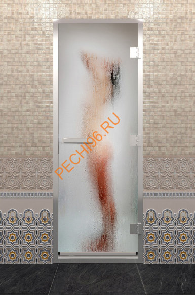 Дверь стеклянная DoorWood Хамам с фотопечатью «Блаженство», 1900х700 мм