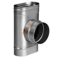 Тройник Вулкан VOR 90° 100x200 с патрубком D130 Тройник Вулкан VOR 90° 100x200 с патрубком D130