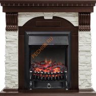 Электрокамин Royal Flame Dublin угловой Темный дуб/белый сланец с очагом Fobos FX