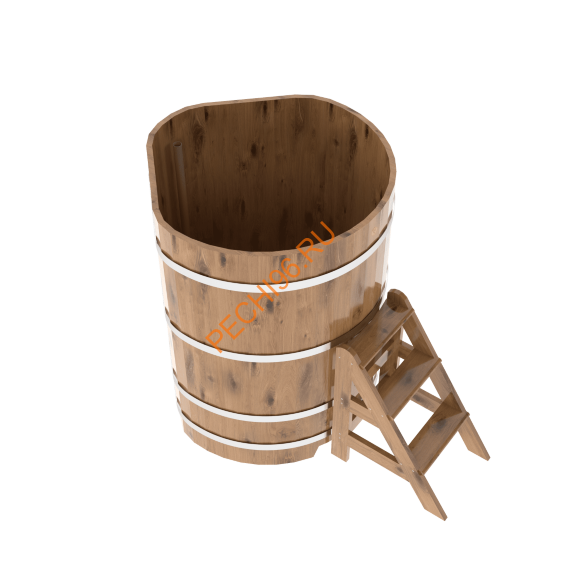 Купель для бани BentWood угловая из дуба Рустик, 1,03х1,03 м