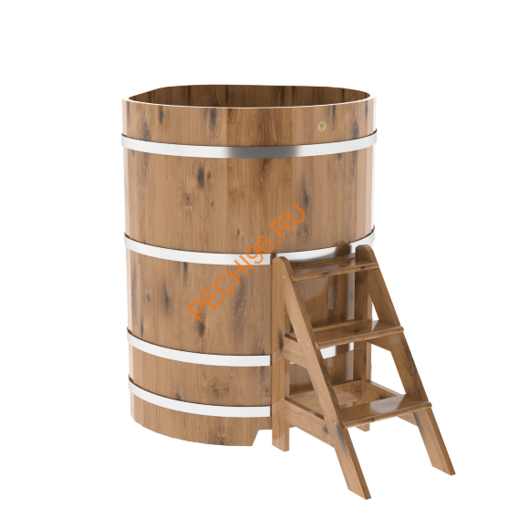 Купель для бани BentWood угловая из дуба Рустик, 1,03х1,03 м