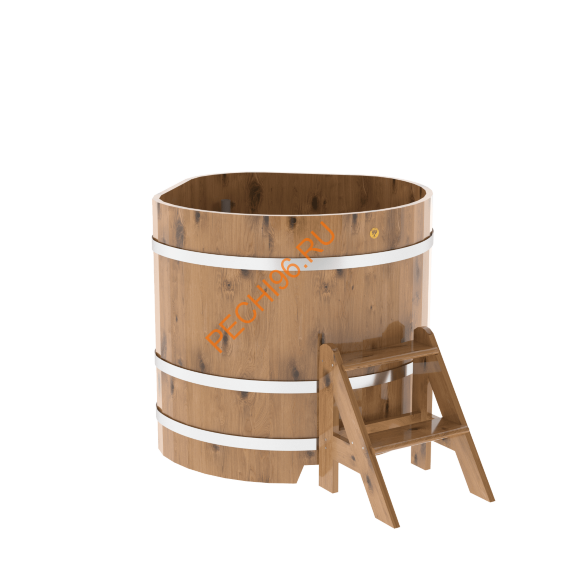 Купель для бани BentWood угловая из дуба Рустик, 1,03х1,03 м