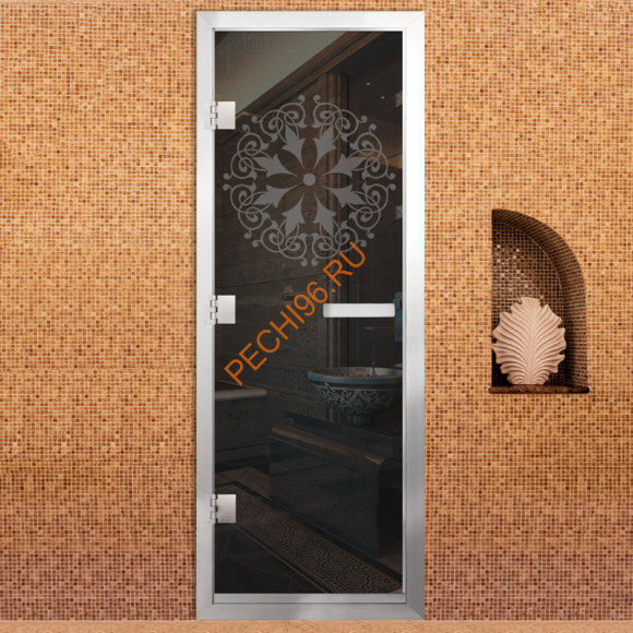 Дверь в хамам стеклянная Арта Престиж Арт 60G Восток, коробка алюминий с порогом Дверь в хамам стеклянная Арта Престиж Арт 60G Восток, коробка алюминий с порогом