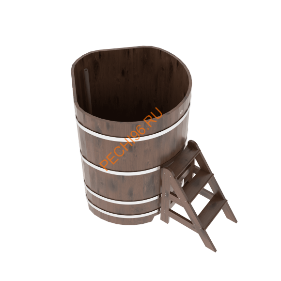 Купель для бани BentWood угловая из морёного дуба Рустик, 1,03х1,03 м