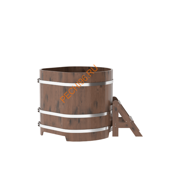 Купель для бани BentWood угловая из морёного дуба Рустик, 1,03х1,03 м