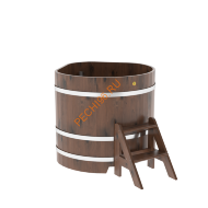 Купель для бани BentWood угловая из морёного дуба Рустик, 1,03х1,03 м