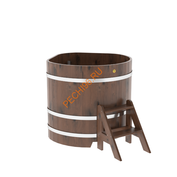 Купель для бани BentWood угловая из морёного дуба Рустик, 1,03х1,03 м