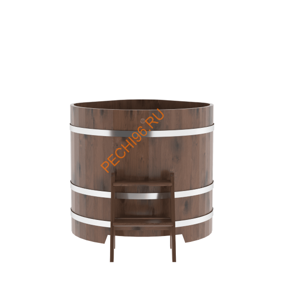 Купель для бани BentWood угловая из морёного дуба Рустик, 1,03х1,03 м