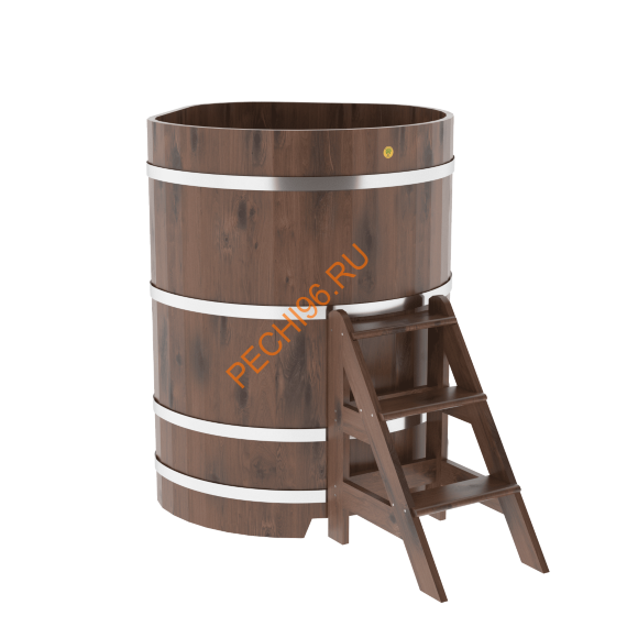 Купель для бани BentWood угловая из морёного дуба Рустик, 1,03х1,03 м