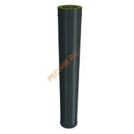 Труба ВУЛКАН VBR D120/220 мм, L1000 мм, нерж 0.5, черная