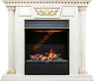 Электрокамин Dimplex Olympia с очагом Albany белый дуб, патина золото Электрокамин Dimplex Olympia с очагом Albany белый дуб, патина золото