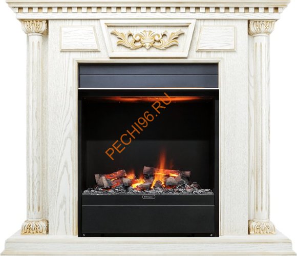 Электрокамин Dimplex Olympia с очагом Albany белый дуб, патина золото Электрокамин Dimplex Olympia с очагом Albany белый дуб, патина золото