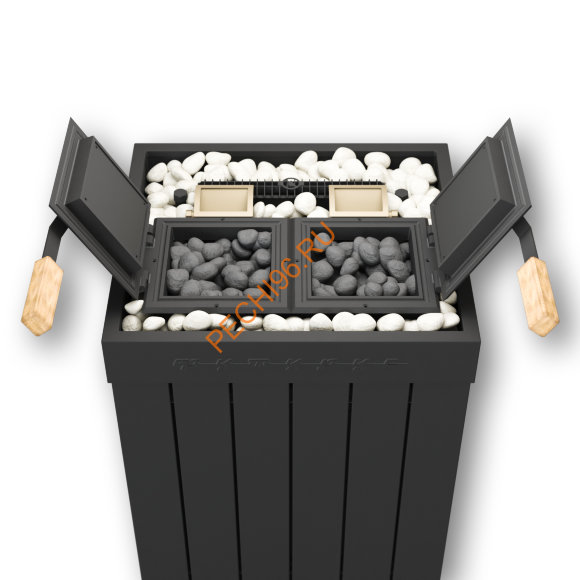 Электрическая паротермальная печь ФутуРус 2.0 10 кВт, металл Черный в Нижнем Новгороде