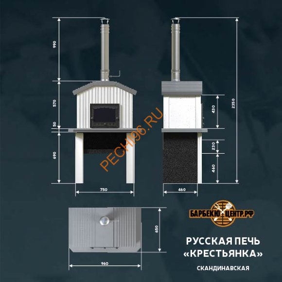 Русская печь Крестьянка Сканди Русская печь Крестьянка Сканди