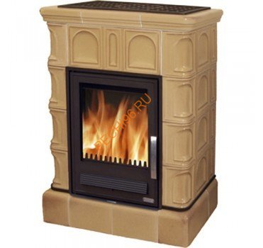 Печь-камин ABX Britania K кафельный цоколь вставка Комбо 10,4кВт (ТО 6,9кВт)