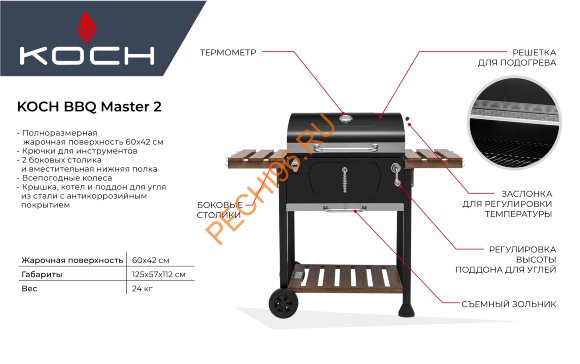 Угольный гриль KOCH BBQ Master 2