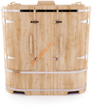 Фитобочка ExpertSaun кедровая овальная двухместная