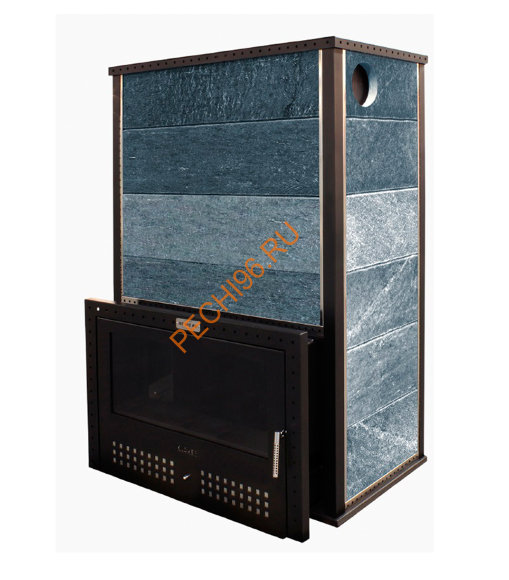 Печь банная KLOVER RT-100RV 310S Серпентинит, газовая горелка RT 100 Milafire KL5