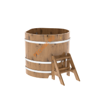Купель для бани BentWood угловая из дуба Рустик, 1,19х1,19 м