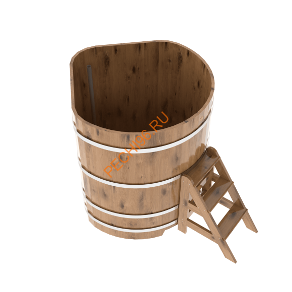 Купель для бани BentWood угловая из дуба Рустик, 1,19х1,19 м