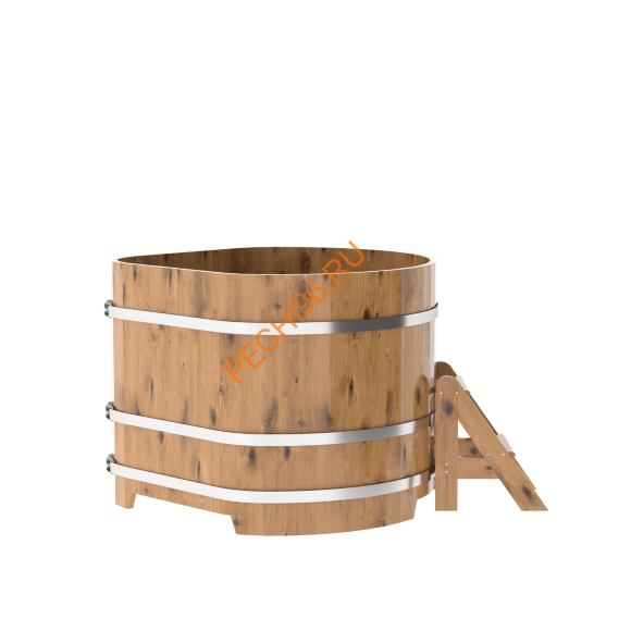 Купель для бани BentWood угловая из дуба Рустик, 1,19х1,19 м