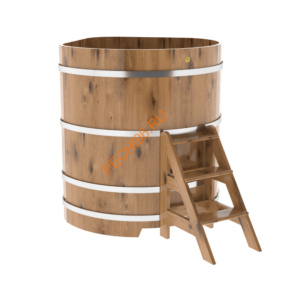 Купель для бани BentWood угловая из дуба Рустик, 1,19х1,19 м