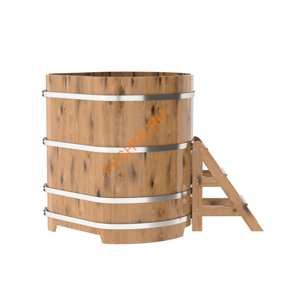 Купель для бани BentWood угловая из дуба Рустик, 1,19х1,19 м