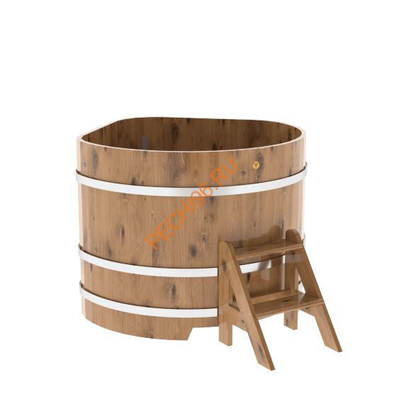 Купель для бани BentWood угловая из дуба Рустик, 1,19х1,19 м