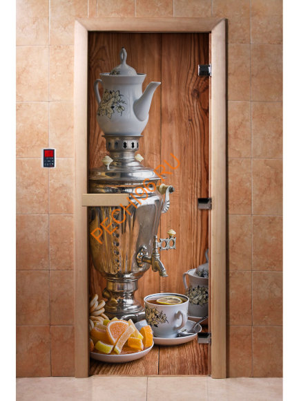 Дверь стеклянная DoorWood с фотопечатью «Русский самовар» Дверь стеклянная DoorWood с фотопечатью «Русский самовар»