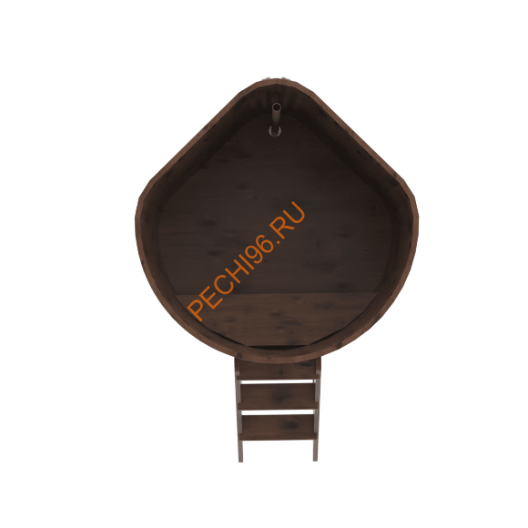 Купель для бани BentWood угловая из морёного дуба Рустик, 1,19х1,19 м